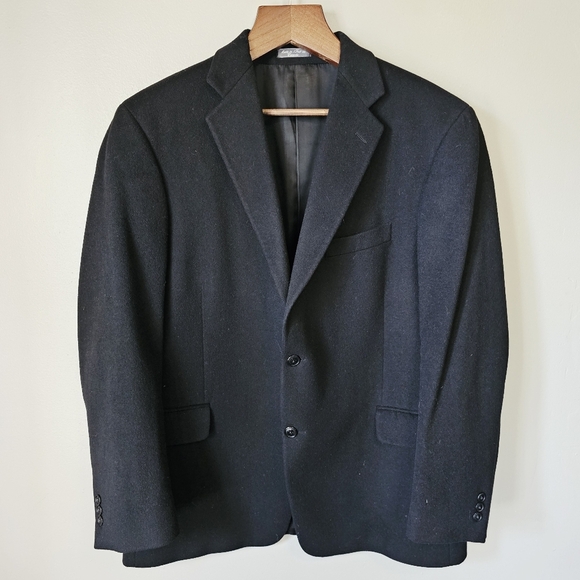 Arnold Brant 100% cashmere Classic Black Men's Blazer 46R - Picture 4 of 10